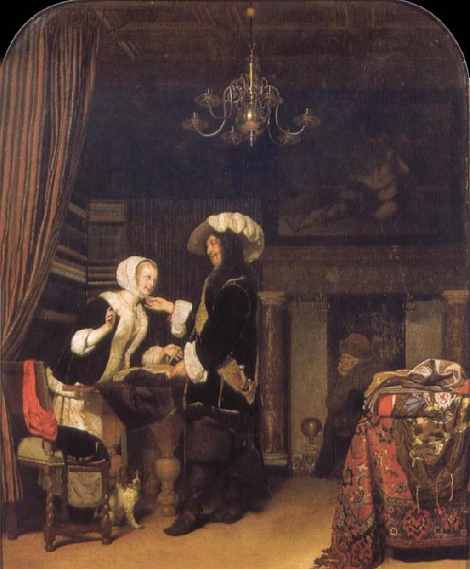 Frans van Mieris The Gentleman in the shop oil painting picture